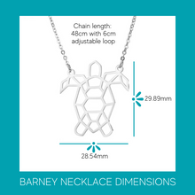 Load image into Gallery viewer, Barney The Sea Turtle Necklace (available in silver & gold)