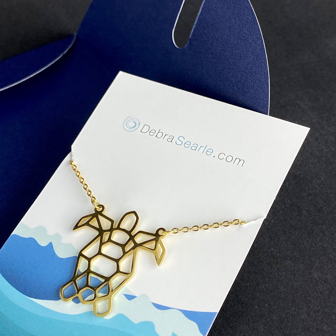 Barney The Sea Turtle Necklace (available in silver & gold)